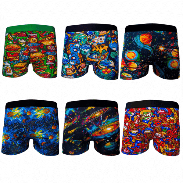 Mix Kolorowych Bokserek | 6 SZTUK
