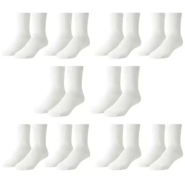 Zestaw Białych Skarpet | 10 PAR