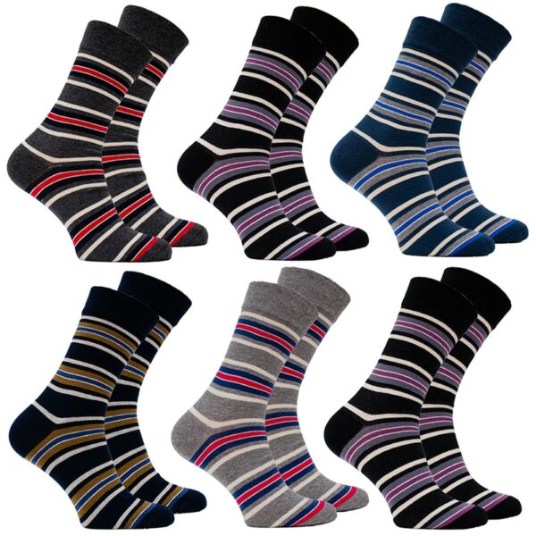 Zestaw Paskowanych Skarpet | 6 PAR