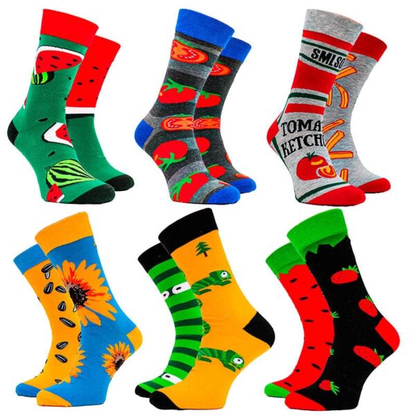 Słonecznikowe Skarpety Nie do Pary | 6 PAR