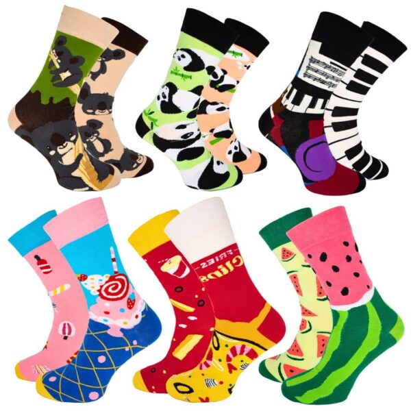 Krewetkowe Skarpety Nie do Pary | 6 PAR