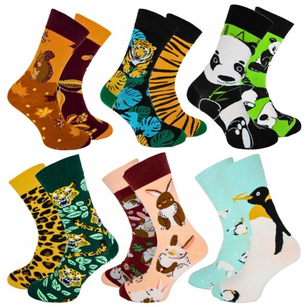 Wiewiórkowe Skarpety Nie do Pary | 6 PAR