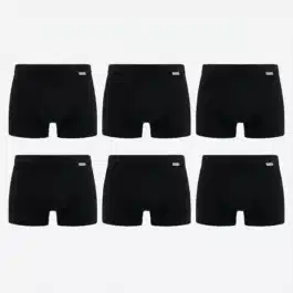 Zestaw Klasycznych Bokserek | CZARNE – 6 SZTUK [M-3XL]