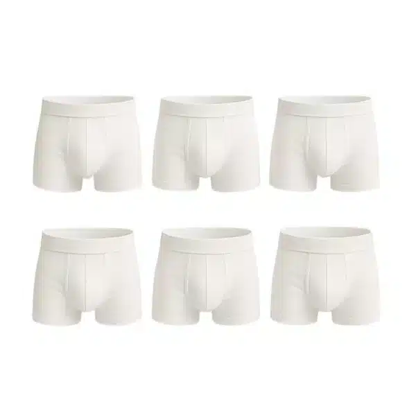 Zestaw Klasycznych Bokserek | BIAŁE - 6 SZTUK