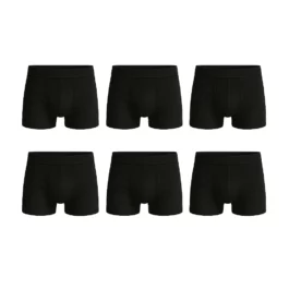 Zestaw Klasycznych Bokserek | CZARNE – 6 SZTUK [M-3XL]