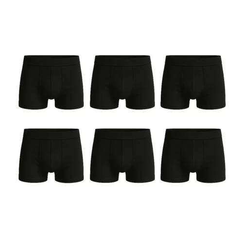 Zestaw Klasycznych Bokserek | CZARNE - 6 SZTUK [M-3XL]