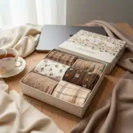 Damskie Pudełko Prezentowe | BRĄZOWE – 6 PAR [35-41]